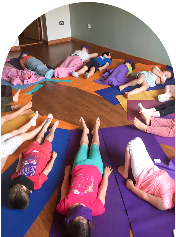 Kids doing Yoga at Lahinch Yoga Studio